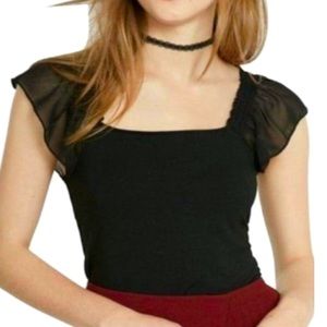 Express Fitted Top | Blue | NWOT | Large